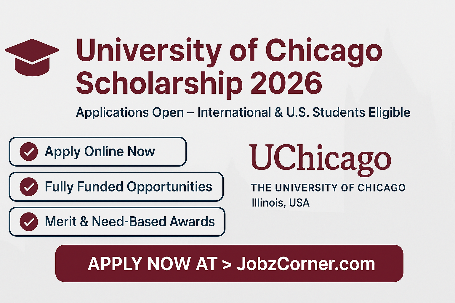 University of Chicago Scholarship 2026 Apply Now